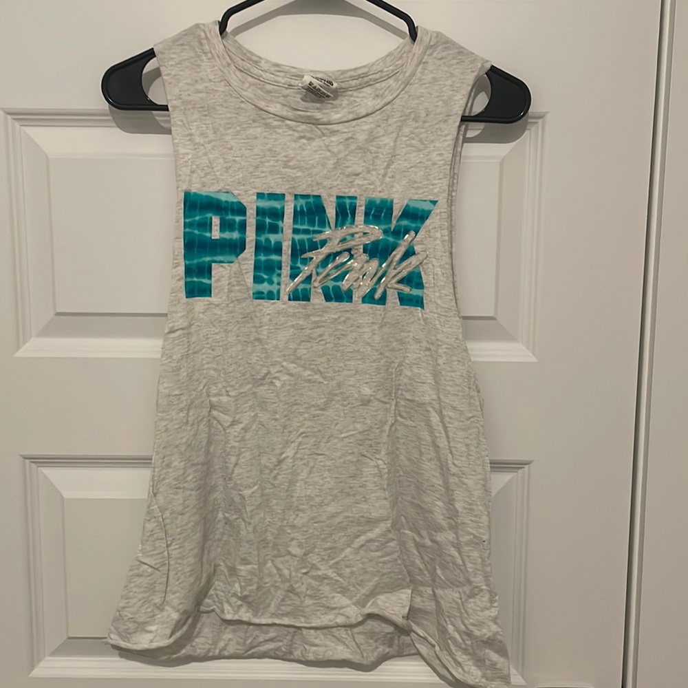 Retro pink muscle work out tank